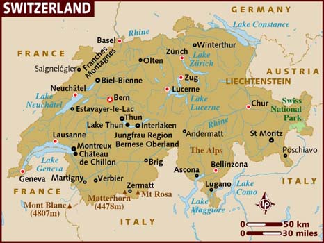switzerland map